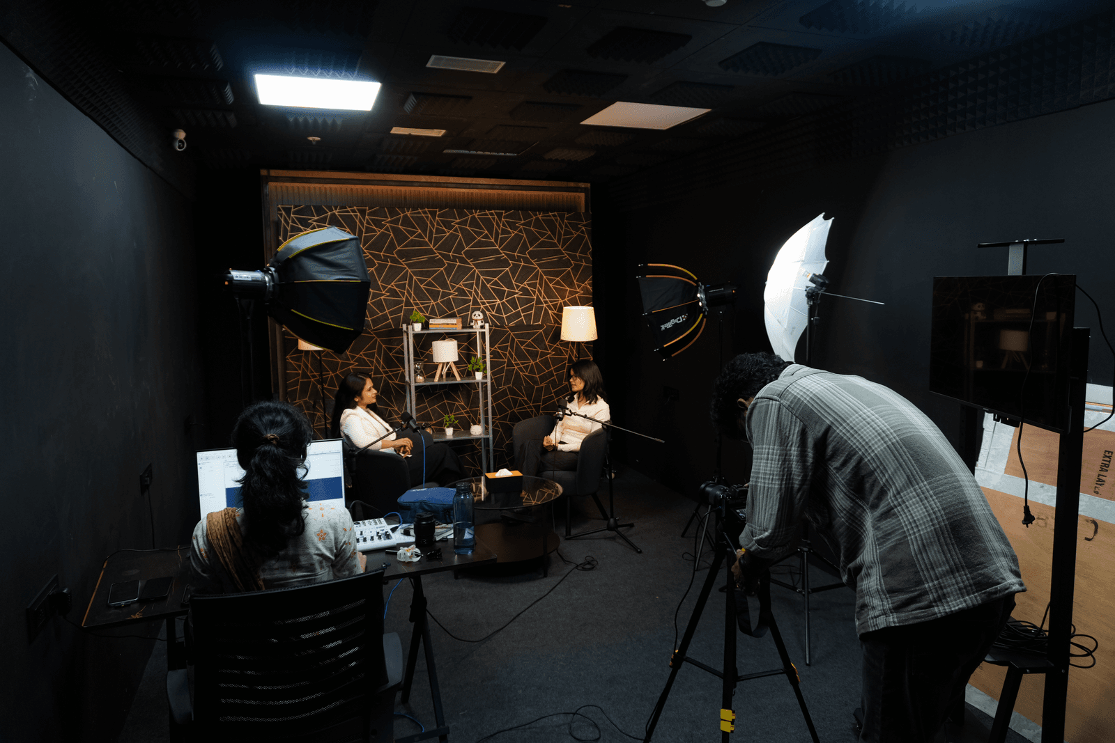 Podcast studio setup