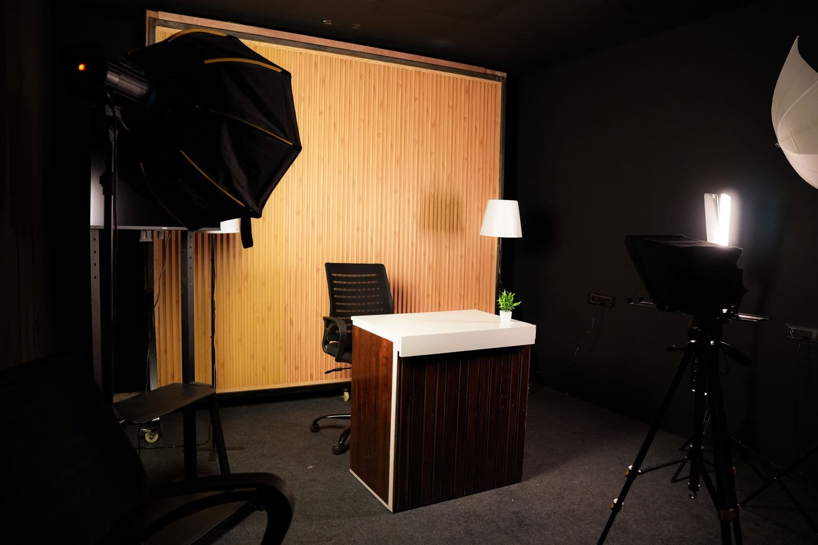 Podcast studio setup